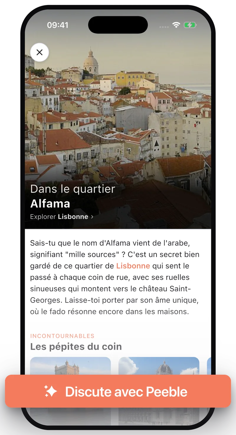 Peeble raconte le quartier Alfama à Lisbonne