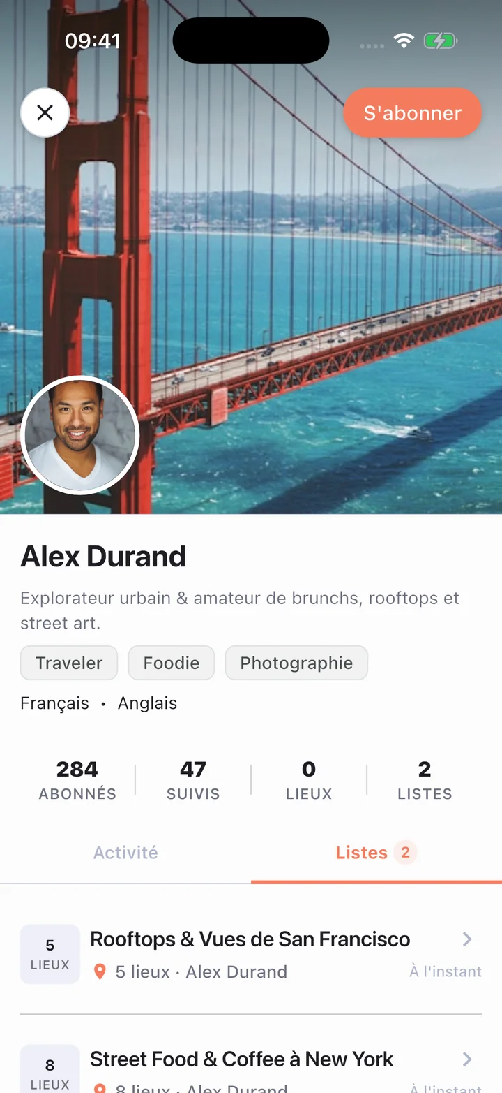 Profil public Peeble : Alex Durand